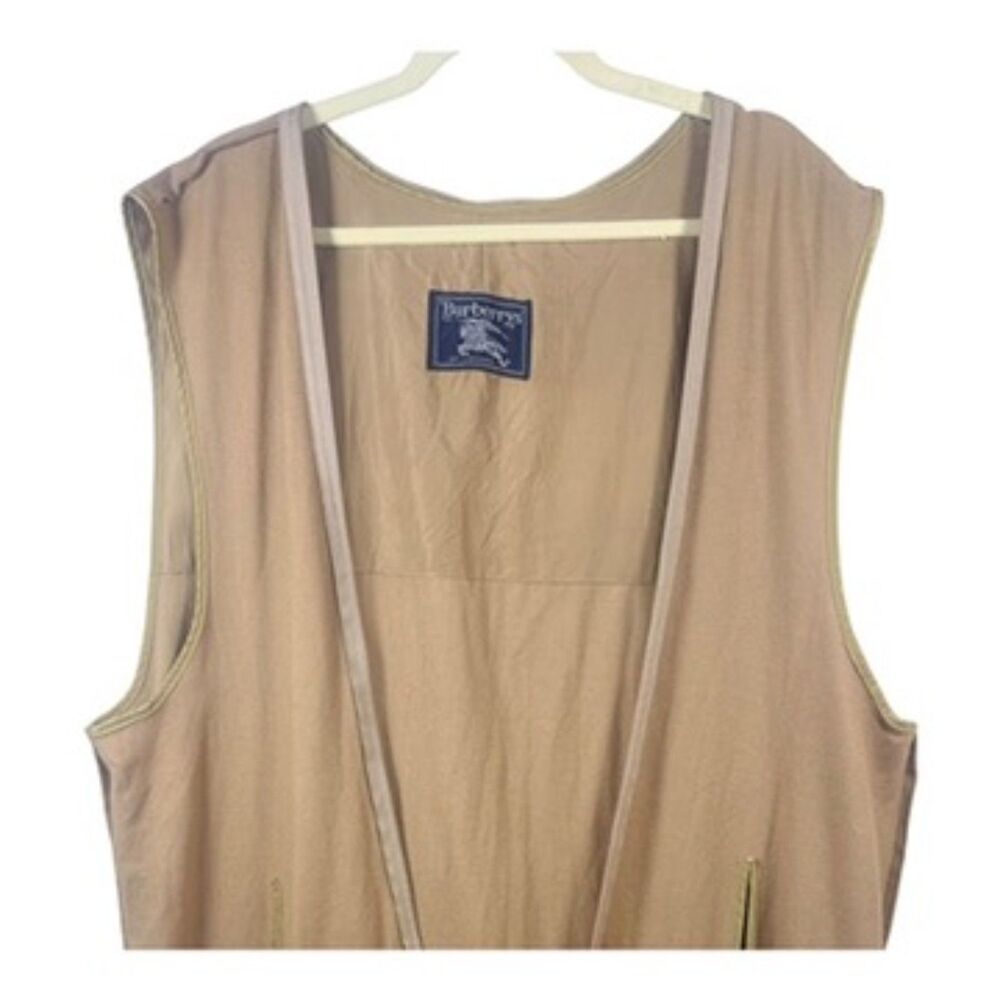 Vintage Burberrys of London 100% Wool Zip Vest Liner Camel Tan Trench